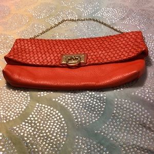 Beautiful orange leather purse
